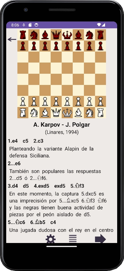 Screenshot de la aplicacion BitelChess